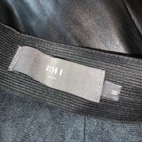 Ichi black faux leather skirt - Picture 2 of 6